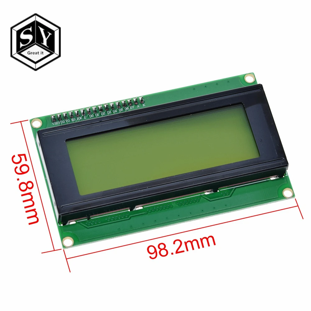 Плата lcd 2004 20*4 lcd 20X4 5V синий/зеленый экран lcd 2004 Дисплей lcd модуль lcd 2004 - Цвет: LCD2004 green