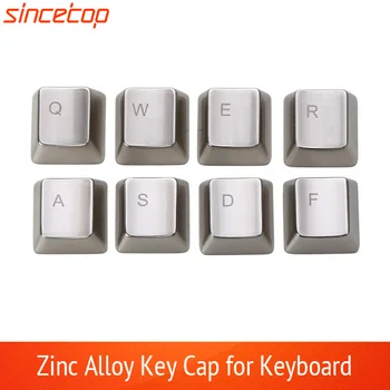

Zinc Alloy Key Cap for Mechanical Keyboard MX Axis Silver/Golden Metal Keycaps Keypress WASD QWERASDF ARROW 37key