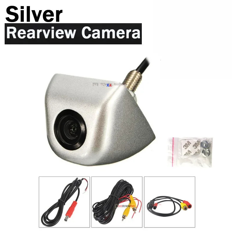 Koorinwoo HD 1028P для sony CCD170 градусов широкоугольный звездный свет объектив рыбий глаз Автомобильная камера заднего вида парковочная камера система багажника - Название цвета: Silver-Rear