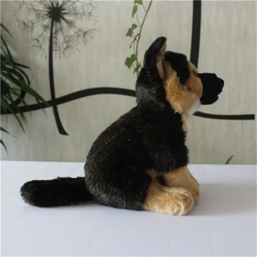 Fancytrader 10'' Deluxe Mini Simulation German Shepherd Stuffed Toy Plush Dog Toy Great Children Gift Photograph Prop 24cm (5)