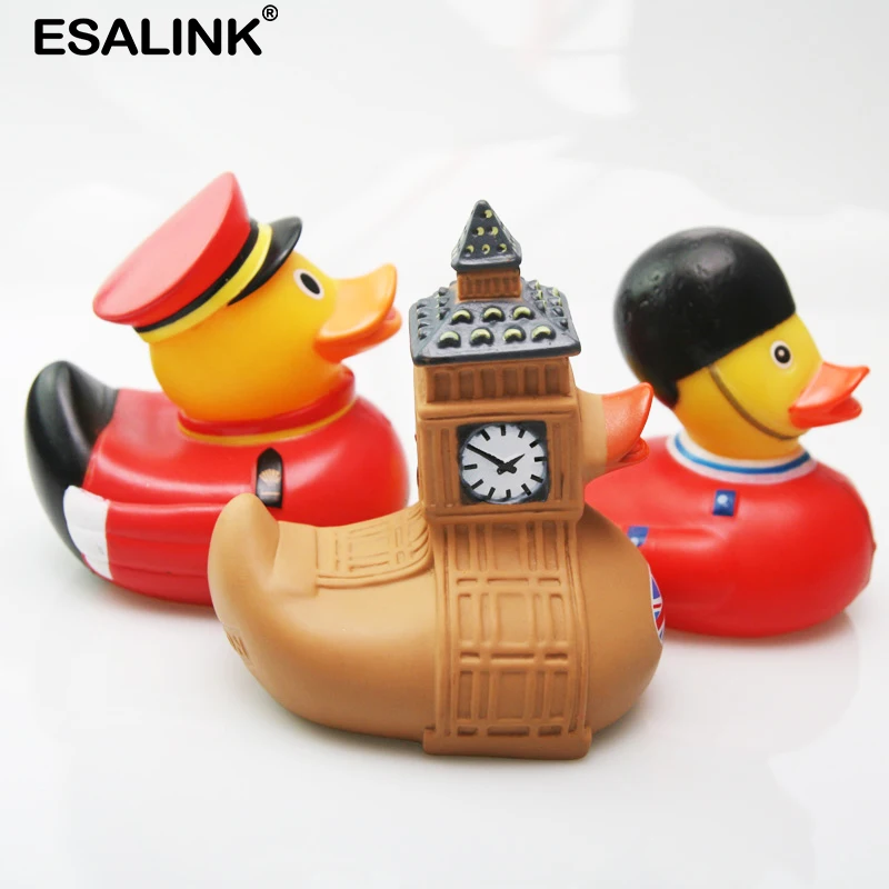 ESALINK 3 шт. 8 10 см резиновая утка ванная плавающая водная Веселая игрушка Красный