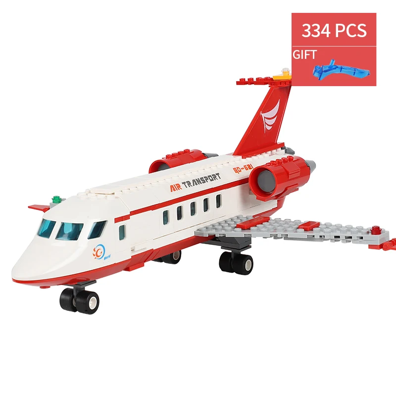 334pcs Airplane Toy Air Bus Model Airplane Building Blocks Sets Model DIY Bricks