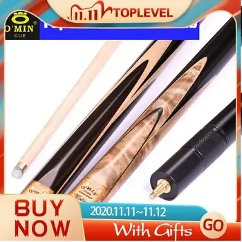 

O'MIN Victory Snooker Cue Kit with Case with Telescopic Extension 3/4 Jointed Snooker Cue 9.5-10mm Tip Maple Shaft