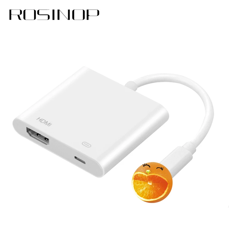 Rosinop 4K mini AUX HDMI кабель адаптер для iphone освещение сплиттер аудио конвертер Displayport ipad