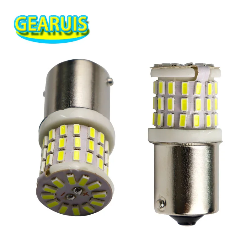 100X1156 BA15S P21W BAU15S PY21W 1157 BAY15D керамика 57 SMD 3014 Светодиодный 0.33A автомобильный сигнал поворота, стоп-сигналы СИД drl остановить лампы 12 V-20 V