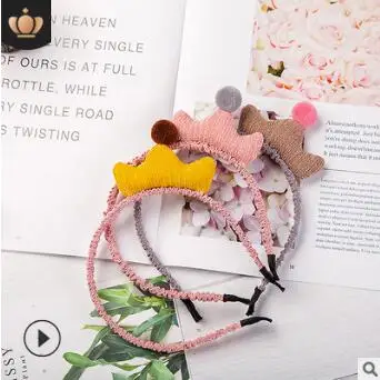 40 шт./лот DIY простой мульти ткань Корона принцесса головные повязки Детские девушки повязки для волос Инструменты для укладки волос аксессуар HA1602 - Цвет: Mix Colore