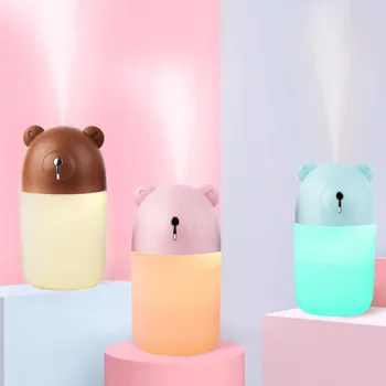 

Cute Bear 280ML Mini Air Humidifier Aroma Essential Oil Diffuse Cool Mist Maker Mute Colorful Atmosphere Night Light For Home