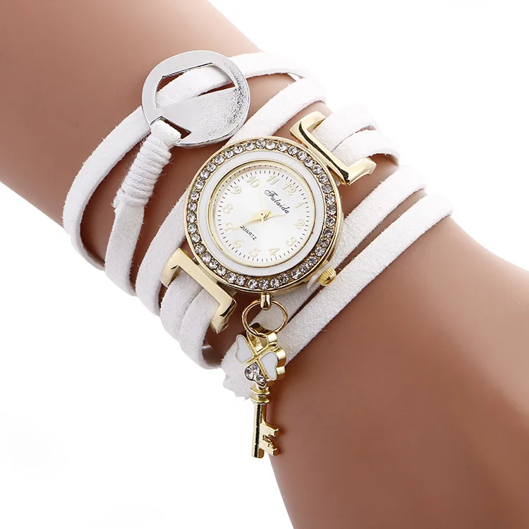 

Wish New Style Suede Watch Fashion Coiling Women's Watch Students Simple Casual Fashion Watch Bracelet Watch