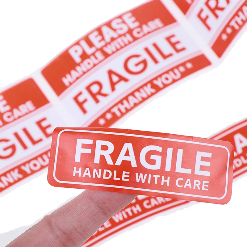 1000Pcs/Roll Warning Sticker 51mm x 76mm or Warning Label Sticker Fragile Shipping Mailing Handle With Care Stickers