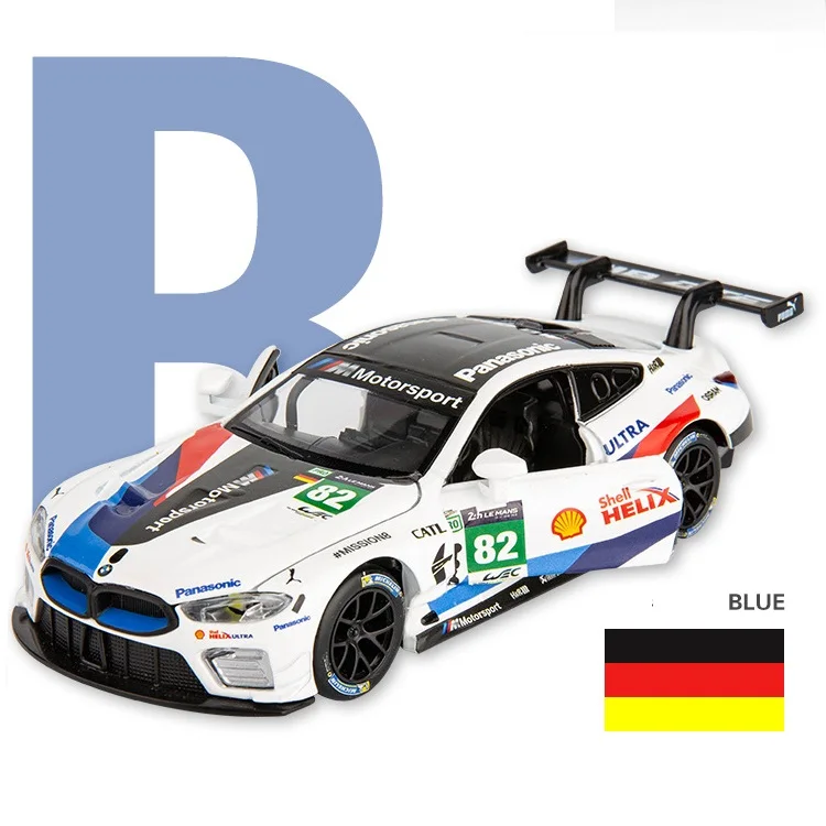 Точная имитация эксклюзивный Diecasts& Toy Vehicles: RMZ city автомобильный Стайлинг M8 GTE Racing 1:32 Сплав литье под давлением модель звуков и света