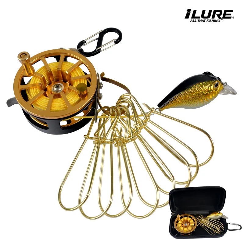 Fishing Lock Buckle WITH REEL Protect Cover Stainless Steel Live Fish