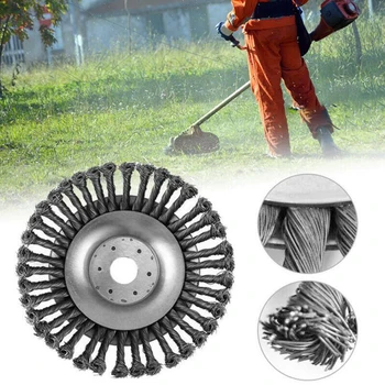 

Weed Grass Trimmer Blade Break Proof Wired Round Edge Steel Trimmer Weed Cutter Grass Machine Accessories For Garden Lawn