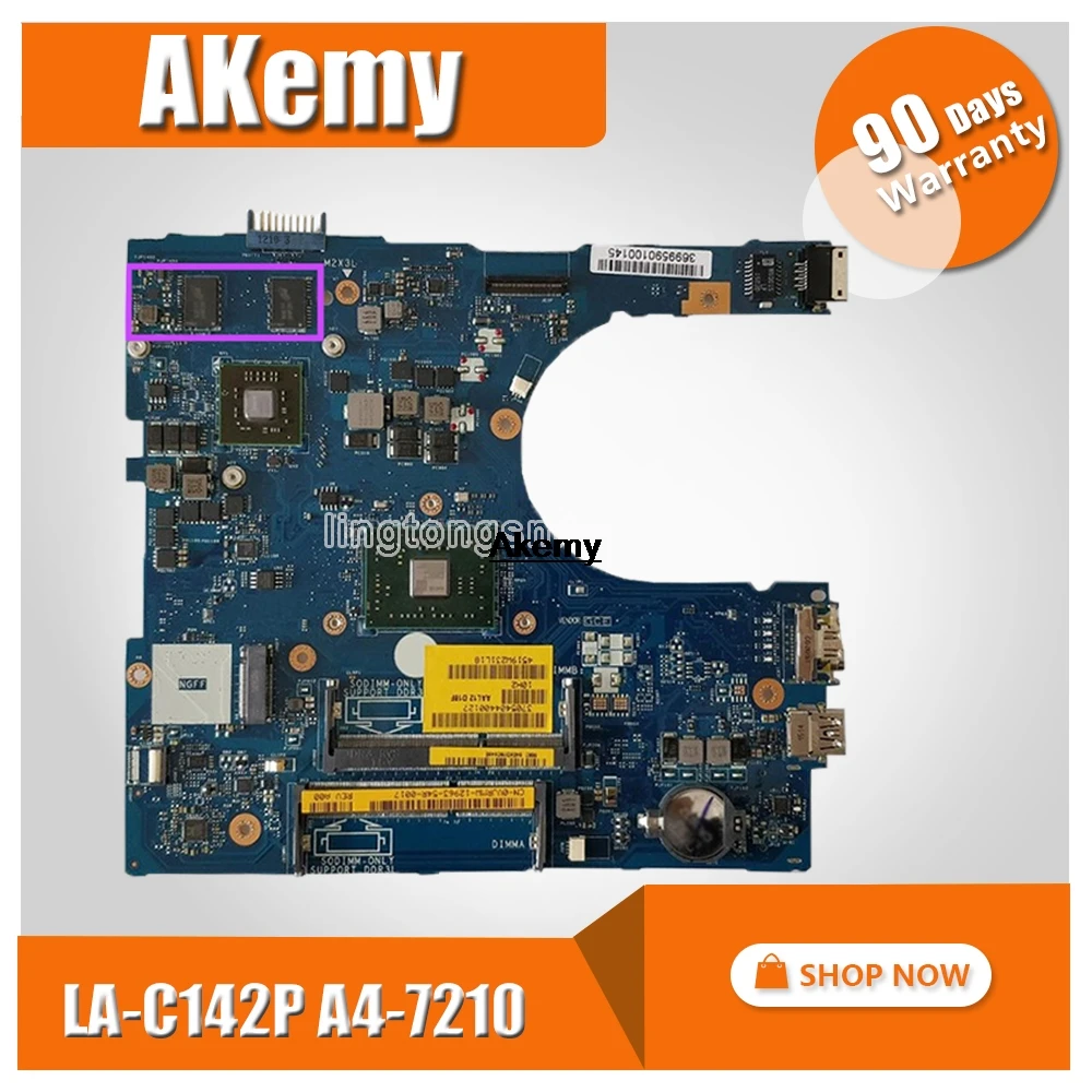 

CN-0VJRMW VJRMW FOR DELL INSPIRON 5555 5455 laptop motherboard AAL12 LA-C142P REV:1.0(A00) A4-7210 R5 M335/2GB mainboard