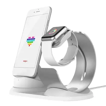 

2 in 1 Aluminum Alloy Watch Charging Stand Holder Base Bracket For iPhone iWatch Charging base bracket charger charging bracket