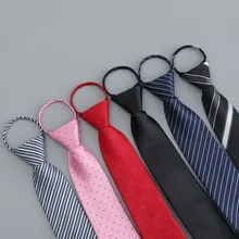 Стиль ленивый галстук Одноцветный полосатый деловой ГАЛСТУК удобный галстук на шнурке настраиваемый