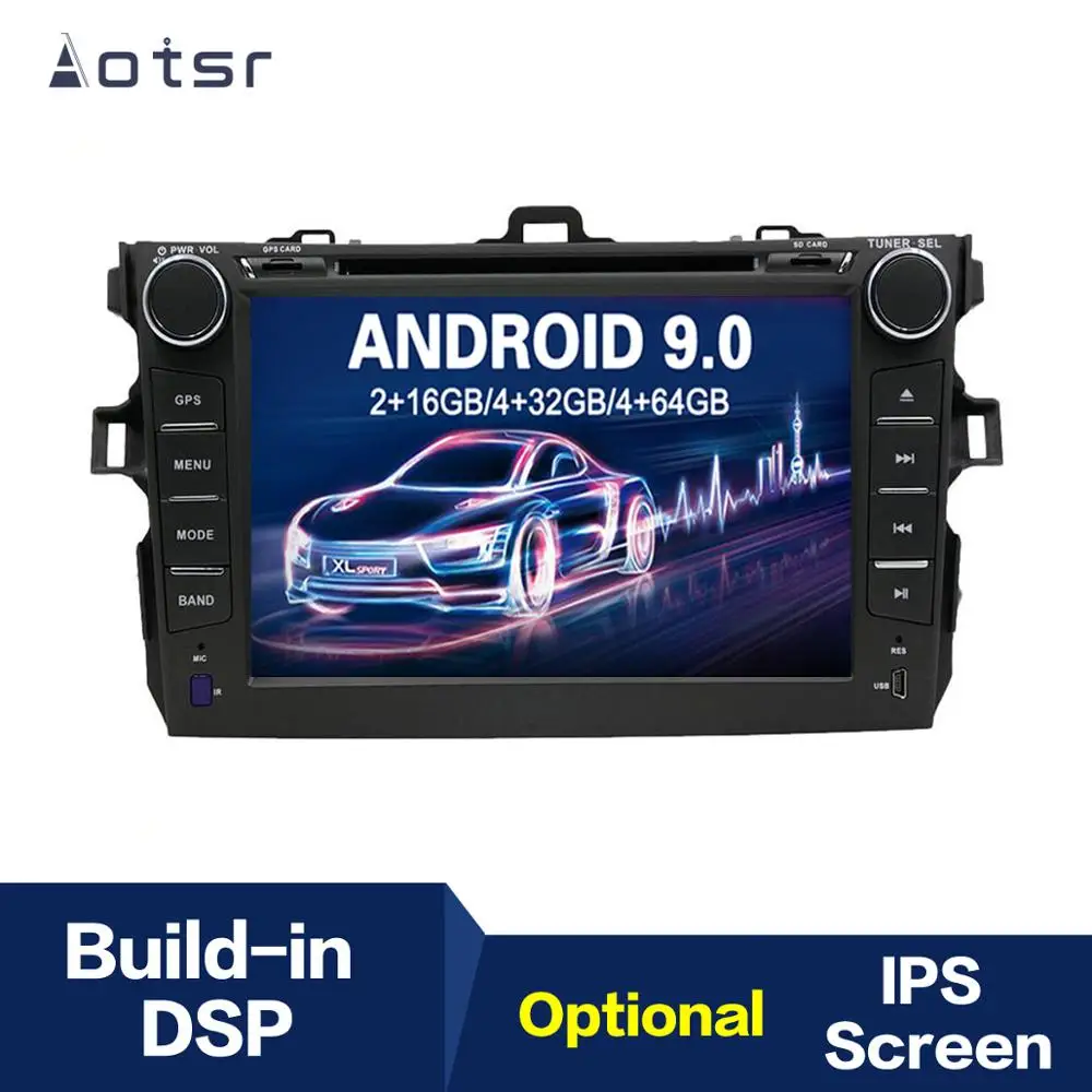 Автомобильный мультимедийный плеер для Toyota Corolla с 8 &quotIPS-экраном GPS-навигацией