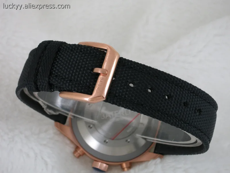Спортивный стиль 44 мм розовое золото нержавеющая сталь часы VK Хронограф Кварцевые Красочные Циферблат Классические мужские часы топ пистолет A131