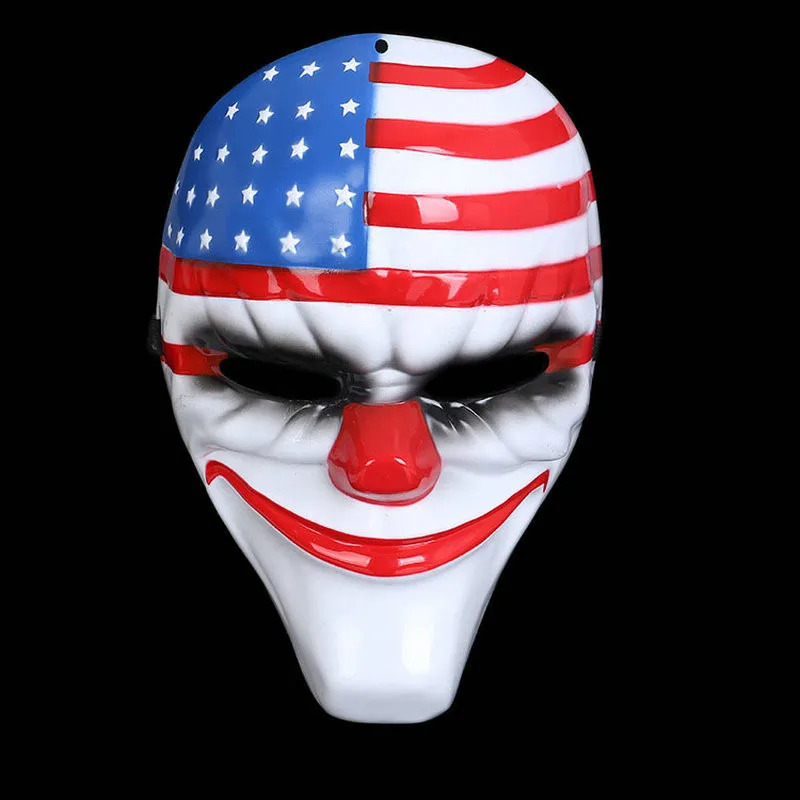 1 шт. ПВХ страшная маска на Хеллоуин вечерние маски клоуна Payday 2 для маскарада Косплей Хэллоуин ужасные маски