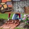 New DIY Plastic Path Maker Mold Paving Cement Brick Molds Stone Floor Road Concrete Molds Pavement For Garden Home Patio Maker ► Photo 3/6