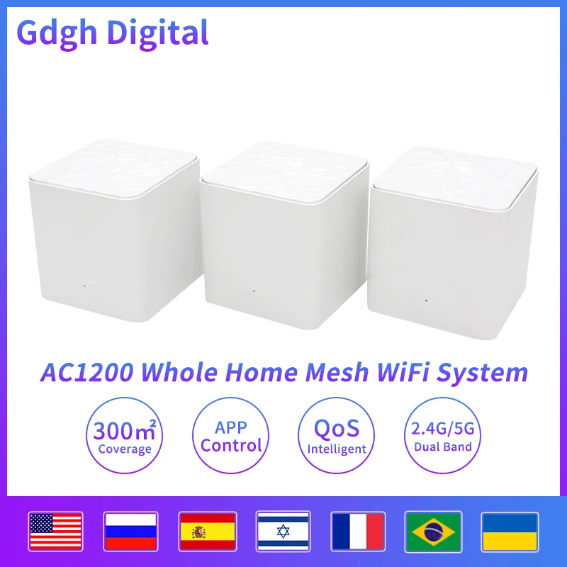 Nova MW3 Toàn Bộ Nhà Lưới WiFi Router Với AC1200 2.4G/5.0GHz WiFi Không Dây Dễ Dàng Thiết Lập, ứng Dụng Từ Xa Quản Lý best wifi router for home