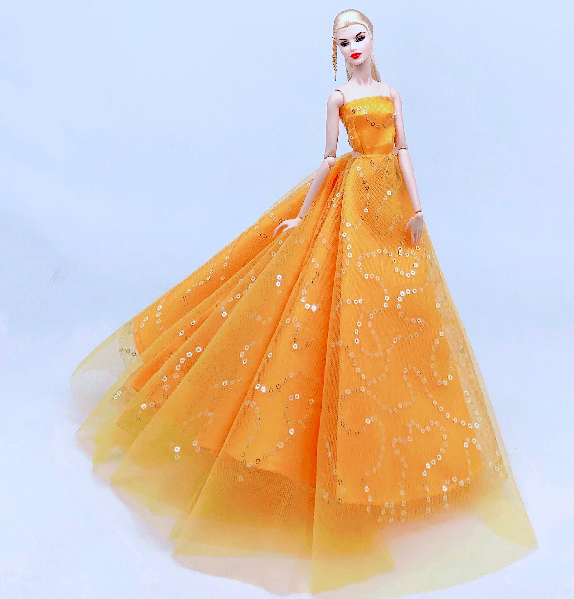 case for barbie doll clothes Princess dress trailing wedding bride marriage dress for barbie accessories toys house ornaments