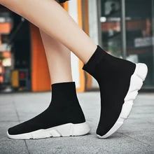 Зимняя спортивная обувь для мужчин, уличные Спортивные Повседневные носки, кроссовки, дышащий светильник, эластичные спортивные кроссовки для женщин, прогулочная обувь