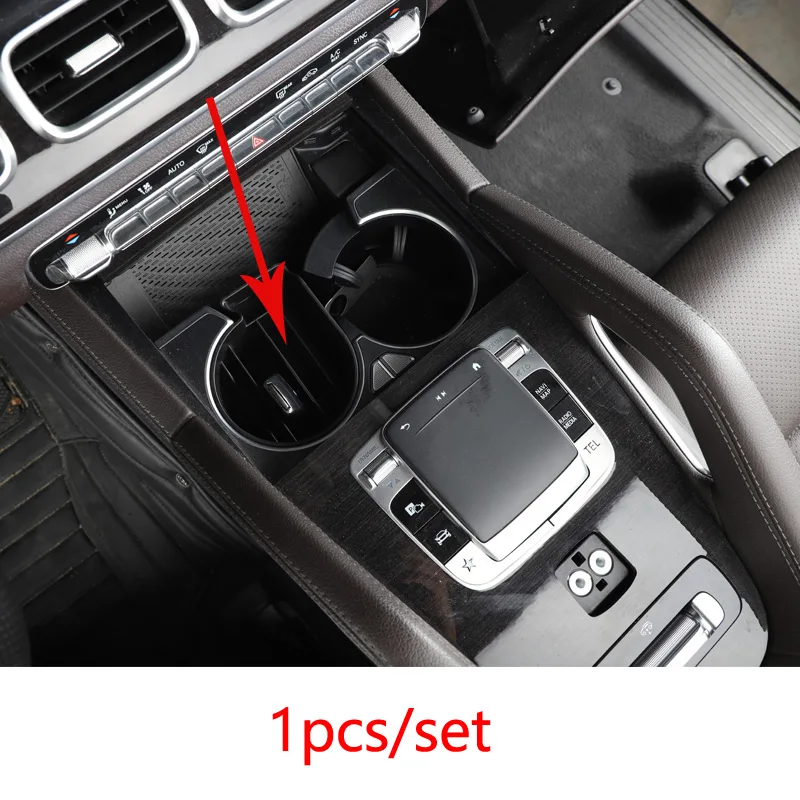 plastic 1pcs Коробка для хранения подстаканников для Mercedes gle w167 gle carbon gle gle 350/amg 450 500e amg ixterior декоративные аксессуары - Название цвета: plastic 1pcs
