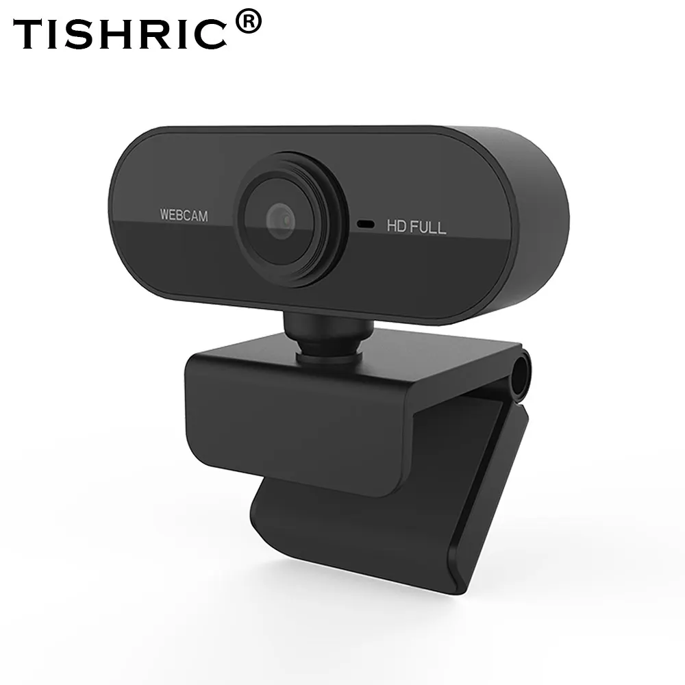 Веб-камера TISHRIC Full HD 1080P с микрофоном USB автофокус вращение на 360 ° | Компьютеры и