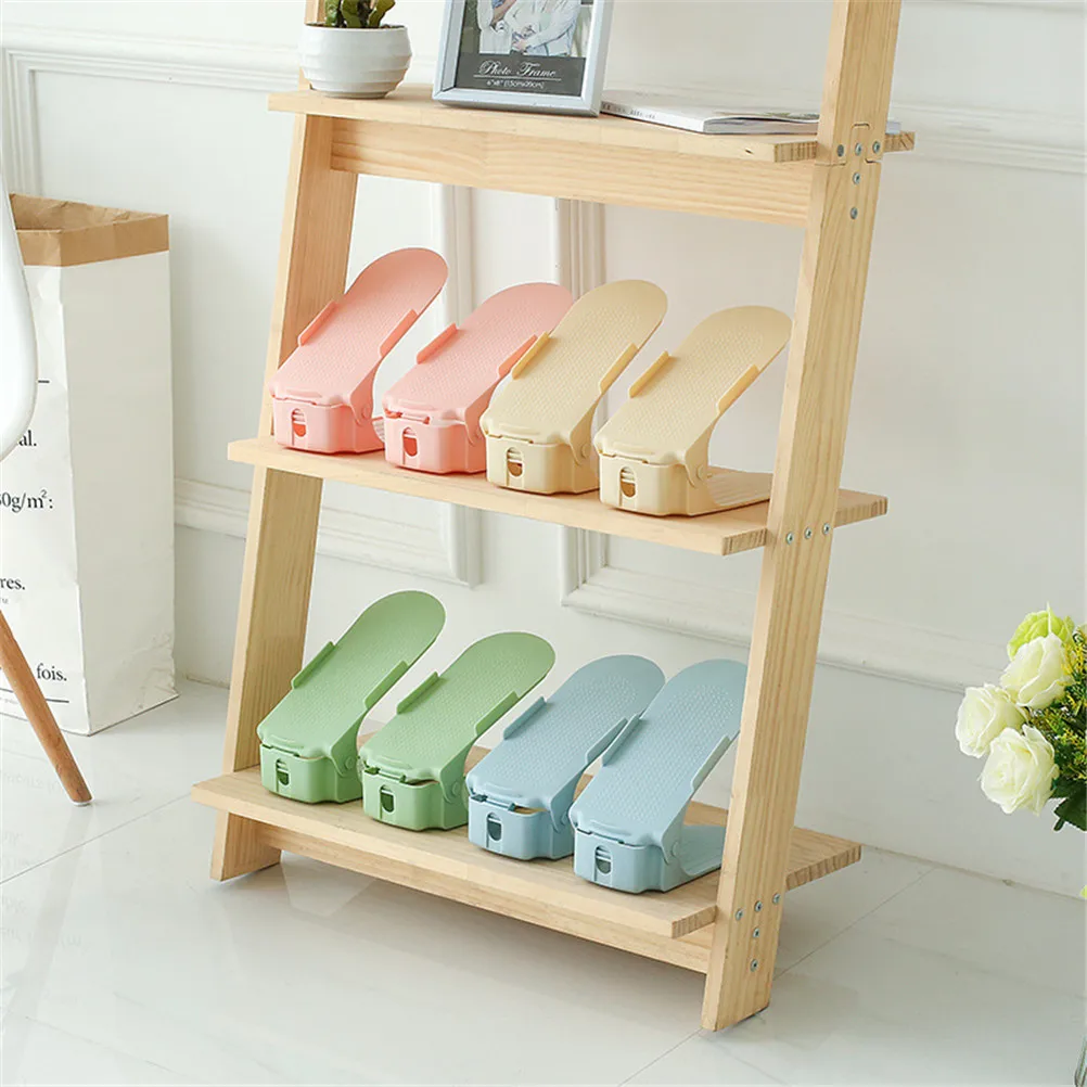 High Quality Plastic Shoebox Shoes Organizer Space Saver Holder Shoe Convenient Storage Stand Shelf Shoe Rack Organizer 3colors