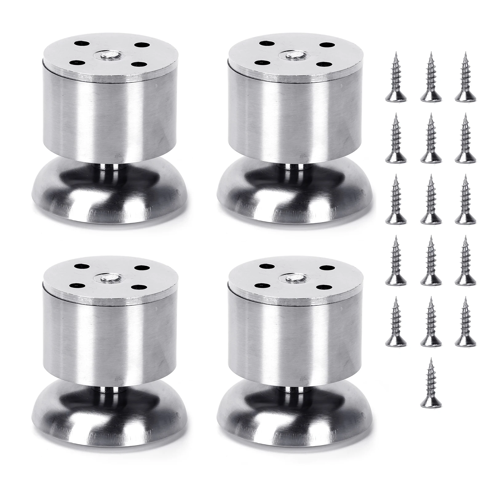 4pcs/lot Silver Thickened Stainless Steel Furniture Support Legs(adjustable Legs With
