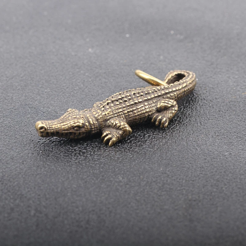 ミニワニ像ホームの装飾品レトロ銅動物ワニフィギュア風水風水ビジネス装飾工芸品 フィギュア ミニチュア Aliexpress