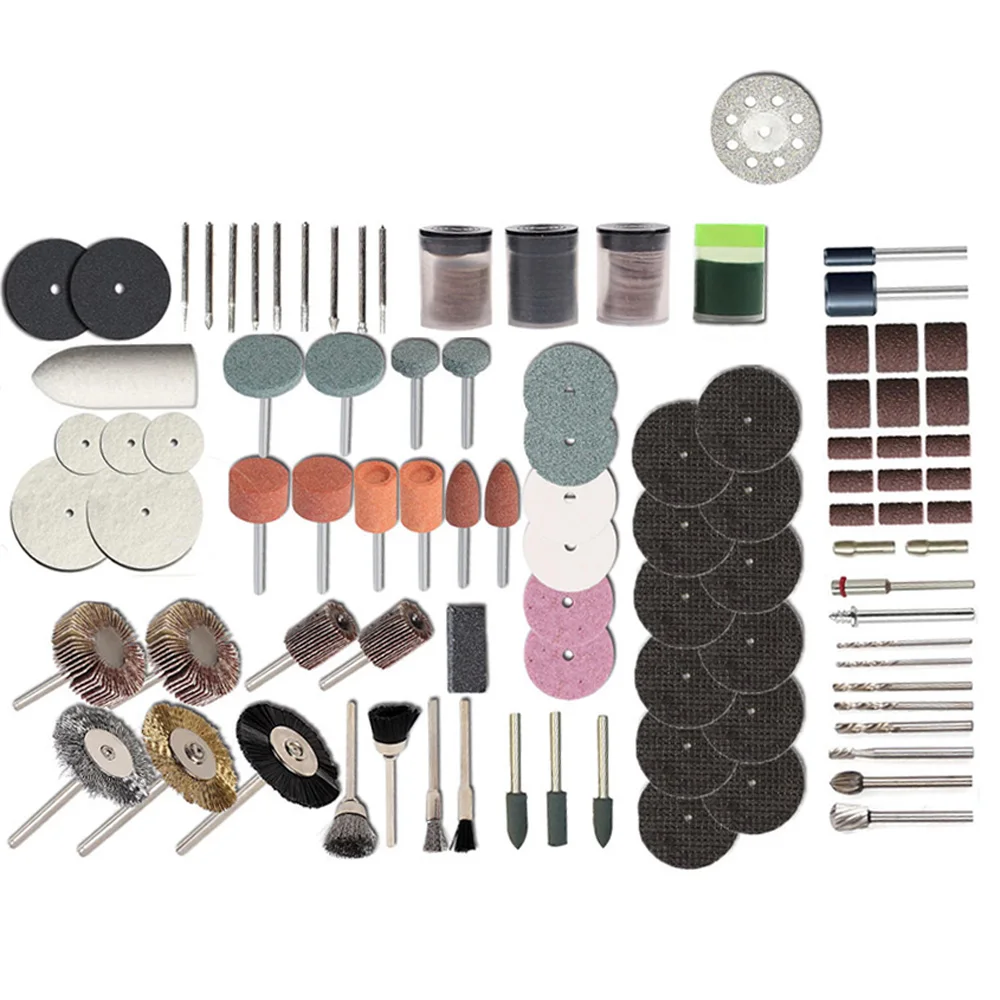 248x Electric Grinding Rotary Tool Polishing Sanding Milling Craft Bit Set