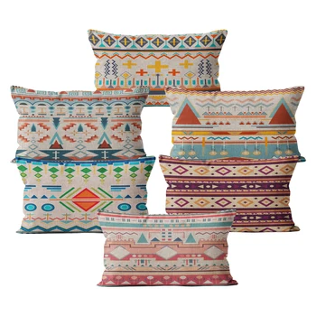 

Boho Ethnic Pattern Decorative Pillow Case Linen 30* 50 Cushion Cover Sofa Home Living Room Throw Pillowcase Bohemian Style