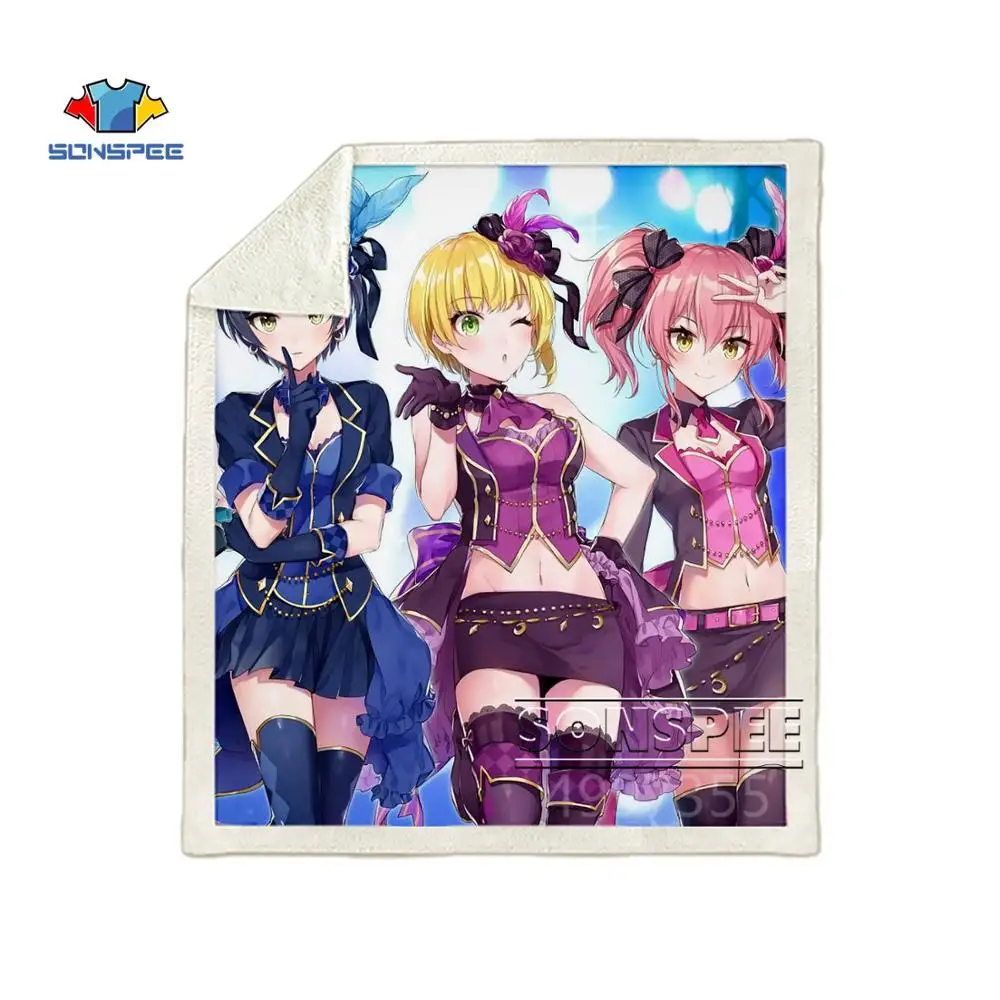 SONSPEE Idol Master Золушка девушки аниме дети взрослые 3d печать одеяло диване пододеяльник зимнее теплое постельное белье офисное одеяло для короткого сна - Цвет: 4