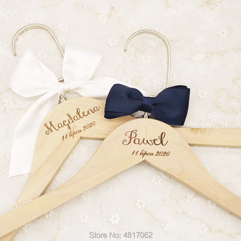 Perchas personalizadas para boda/damas de honor, colgador de boda, colgador  de madera grabado para dama de honor, perchas para vestido de boda con  nombre