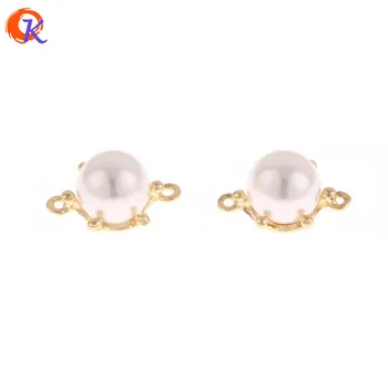 

Cordial Design 100Pcs 11*18MM Earring Findings/Charms Connectors With Pearl/DIY/Earrings Making/Hand Made/Jewelry Accessories