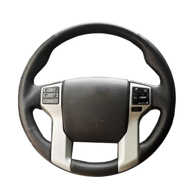 Крышка рулевого колеса автомобиля черная искусственная кожа для Toyota Land Cruiser Prado 2010- Tundra 2013