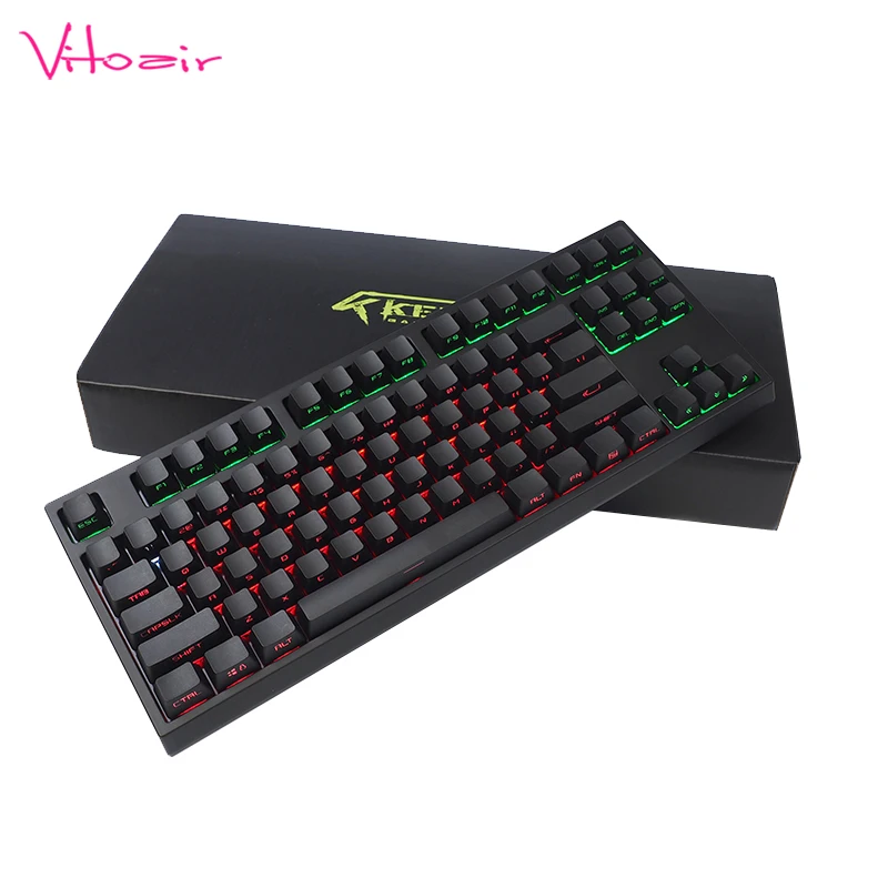 

Vitoair and keycool co brand 87RGBmechanical keyboard PBT Side Luminescent Key Hat Gateron Switch Desktop Game Keyboard