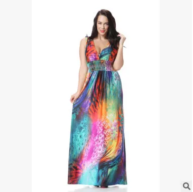 Готическое элегантное платье Харадзюку без рукавов с богемным принтом 2019 летнее