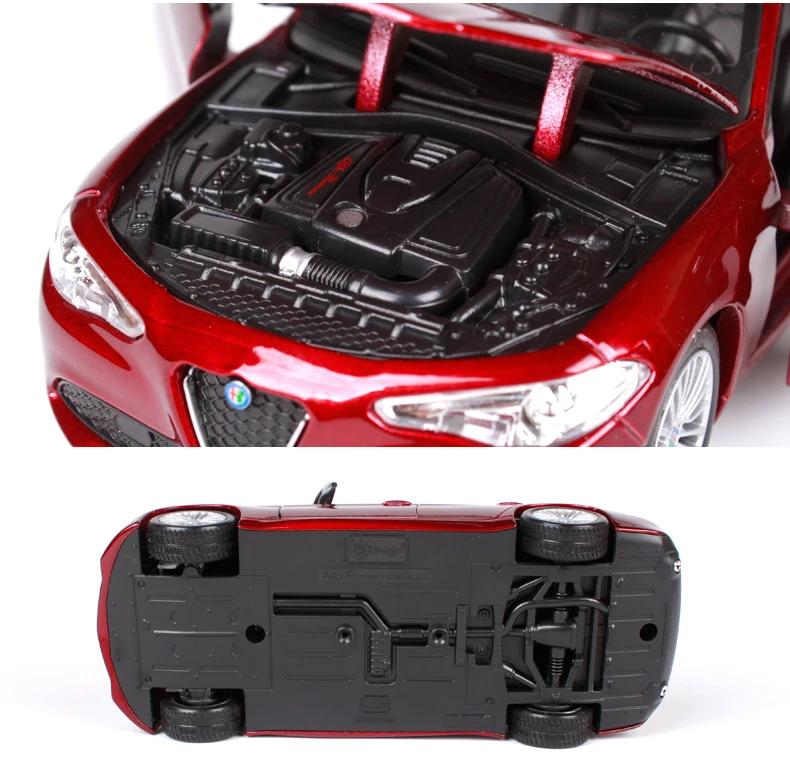 Новое поступление Bburago 1:24 Alfa Romeo GULIA модель гоночной машины Литой модельный автомобиль игрушка для детей подарки с коробкой