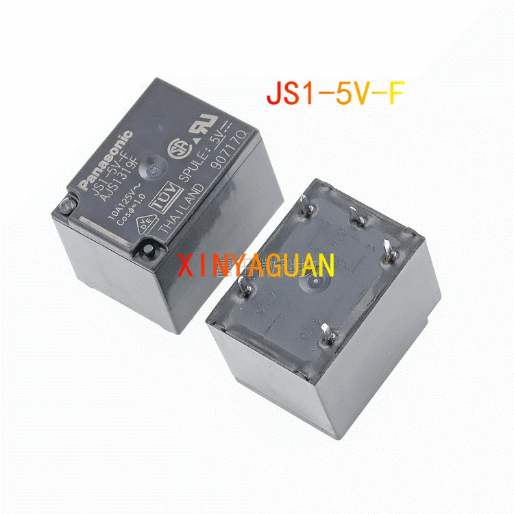 1 шт оригинальное реле питания JS1-5V-F AJS1319F JS1-12V-F AJS1311F JS1-24V-F AJS1312F 5pin 10A125V может заменить G5LA-14 DC5V 12V 24V - Габаритные размеры: JS1-5V-F AJS1319F