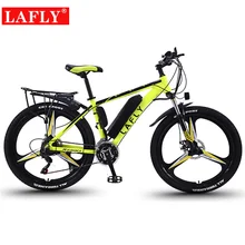 LAFLY – Vélo électrique en alliage d'aluminium pour adulte, e-bike 21 vitesses de 26 pouces, cycle tout terrain, avec double frein à disque, 36 V, 500W