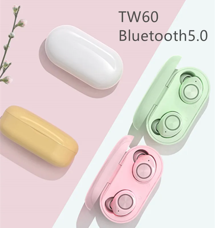 TW60 TWS Bluetooth-наушники Сенсорная Беспроводная Bluetooth-гарнитура 5 0 Спортивные