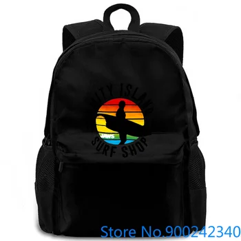 

Jaws Amity Island Surf Shop Grey Cool women men backpack laptop travel school adult student