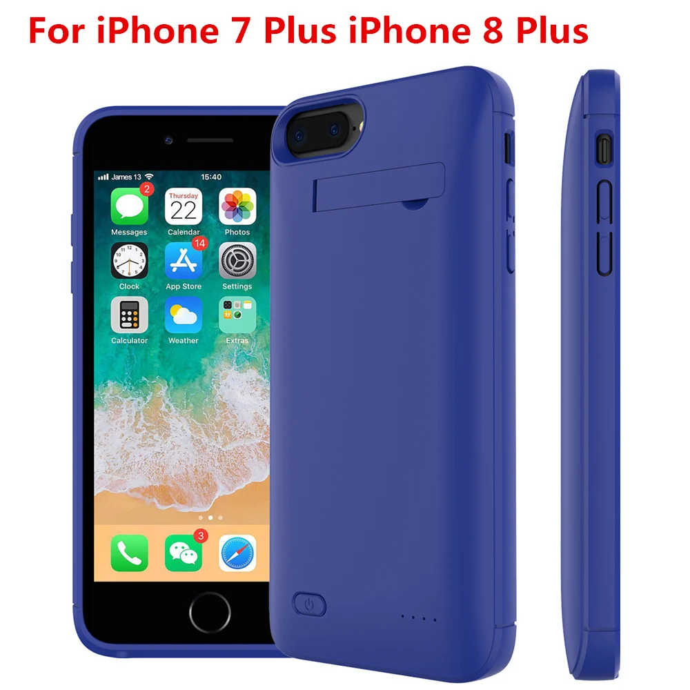 iPhone 7 Plus 8 Plus Для iPhone 11 11 Pro 11 Pro Max 5 5S SE 5SE 6 6s 7 8 Plus Xr X Xs Max чехол для зарядного устройства 4000 мАч Внешний Аккумулятор Чехол для аккумулятора Funda - Цвет: iPhone 7 Plus 8 Plus