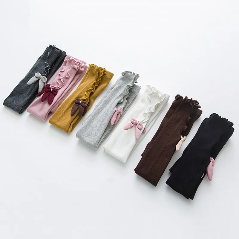 Baby Cute Leggings Lovely Newest Baby Girls Leggings Kids Bow-knot Elastic Long Trousers Fit For 0-6Y Girl Pants