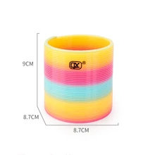 Bobine de ressort en plastique pliable 8.7x9cm, cercle arc en ciel, jouet éducatif et créatif pour enfants, développement précoce