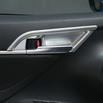 

Car Interior Door Wrist Covers Trim For Toyota Camry 70 XV70 2018 2019 2020 Auto Door Bowl Stickers Fit Car Styling Accessories