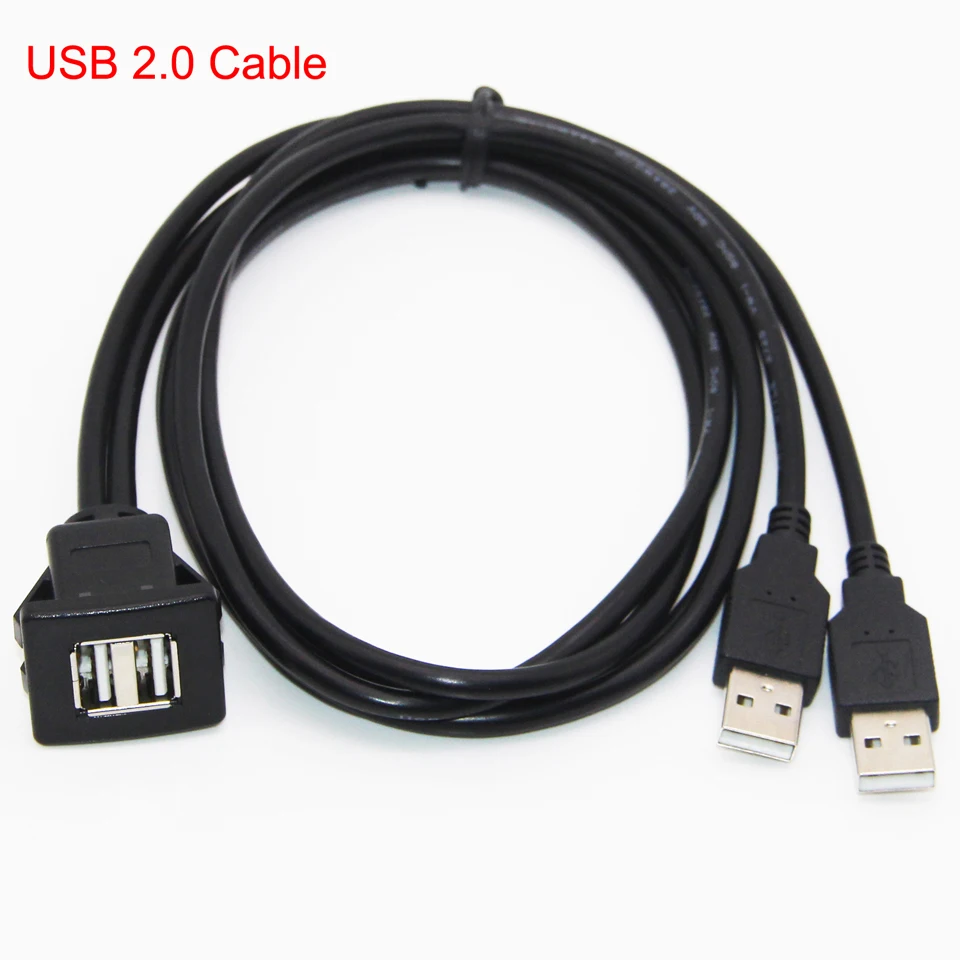 Bochara двойной USB3.0 USB2.0 мужчин и женщин панель скрытого монтажа приборной панели кабель экранированный для автомобиля мотоцикла
