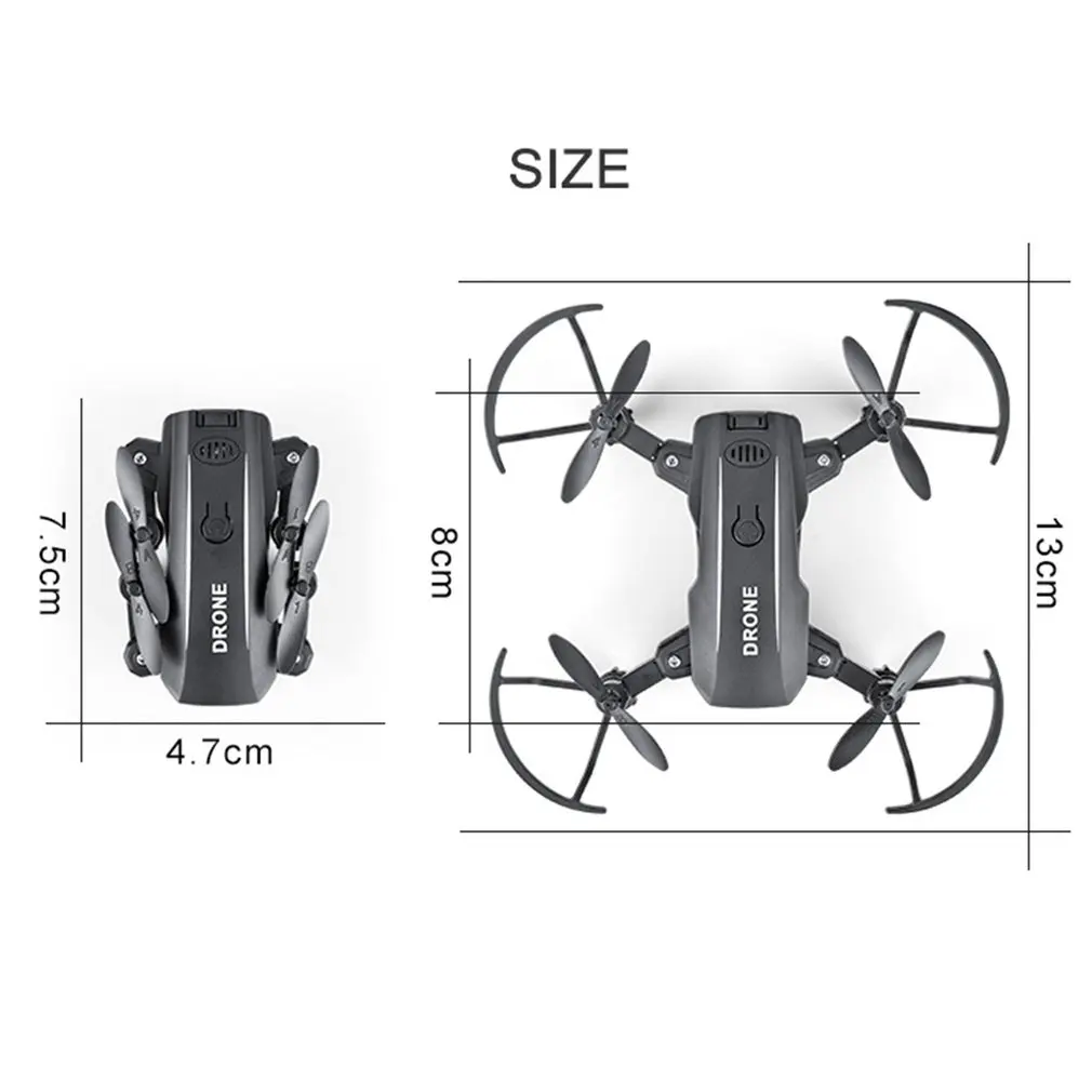 M9 2,4G Смарт селфи складной FPV RC Квадрокоптер Дрон самолет с 0.3MP в режиме реального времени камера удержание высоты 3D переворачивает RC модель игрушки